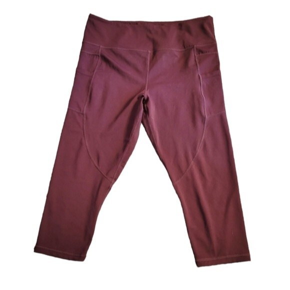 Zyia Active Burgundy Leggings Size 20 - Picture 1 of 4